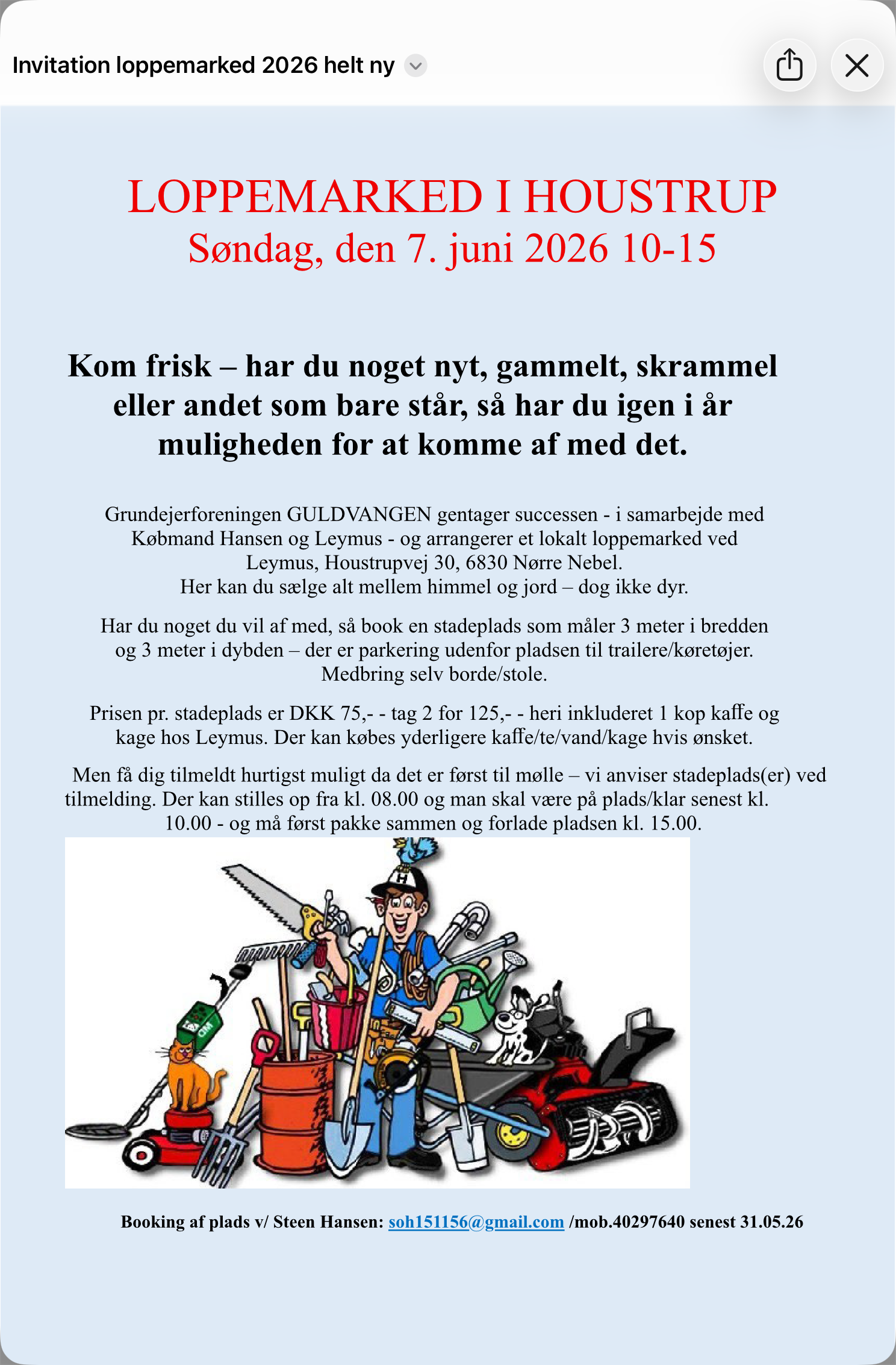 Loppemarked i Houstrup