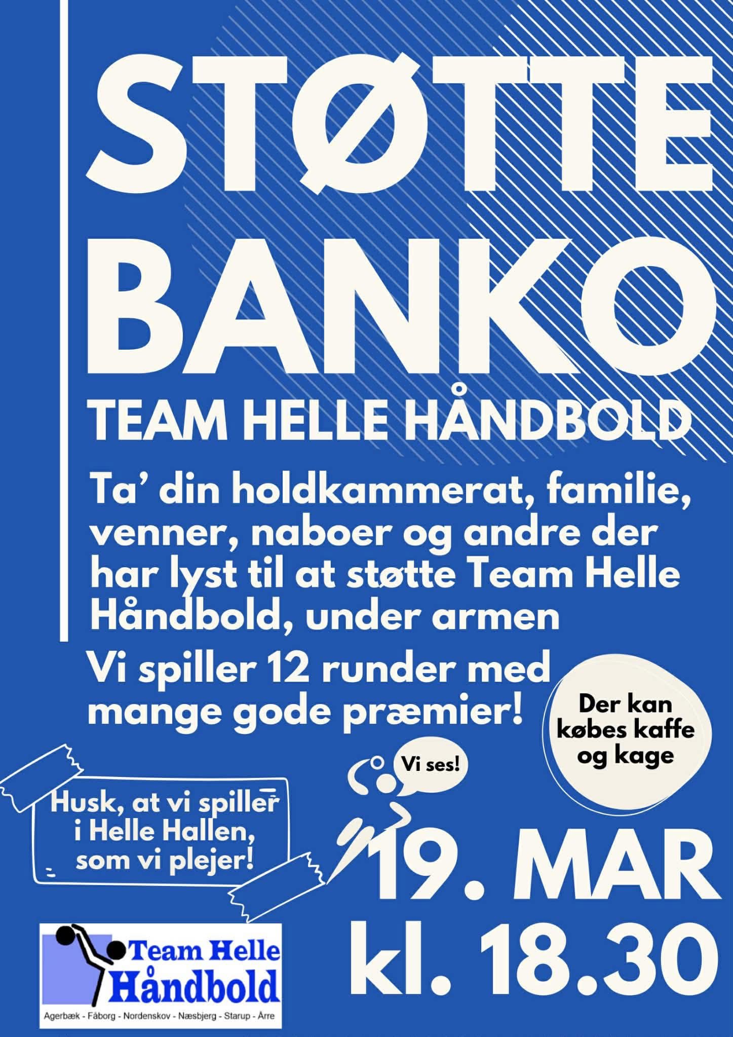 Støttebanko for Team Helle Håndbold