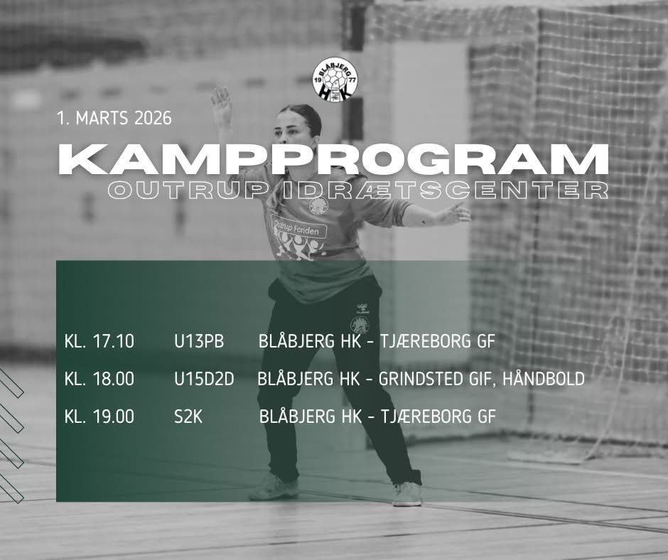 Kampprogram 1. marts 2026