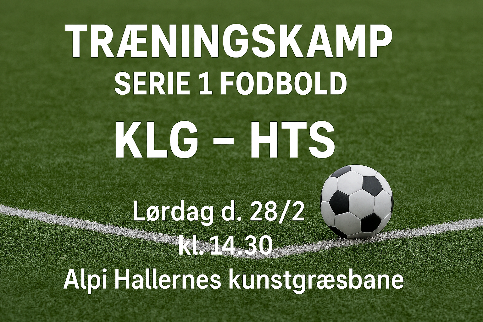 Træningskamp serie 1 fodbold KLG-HTS