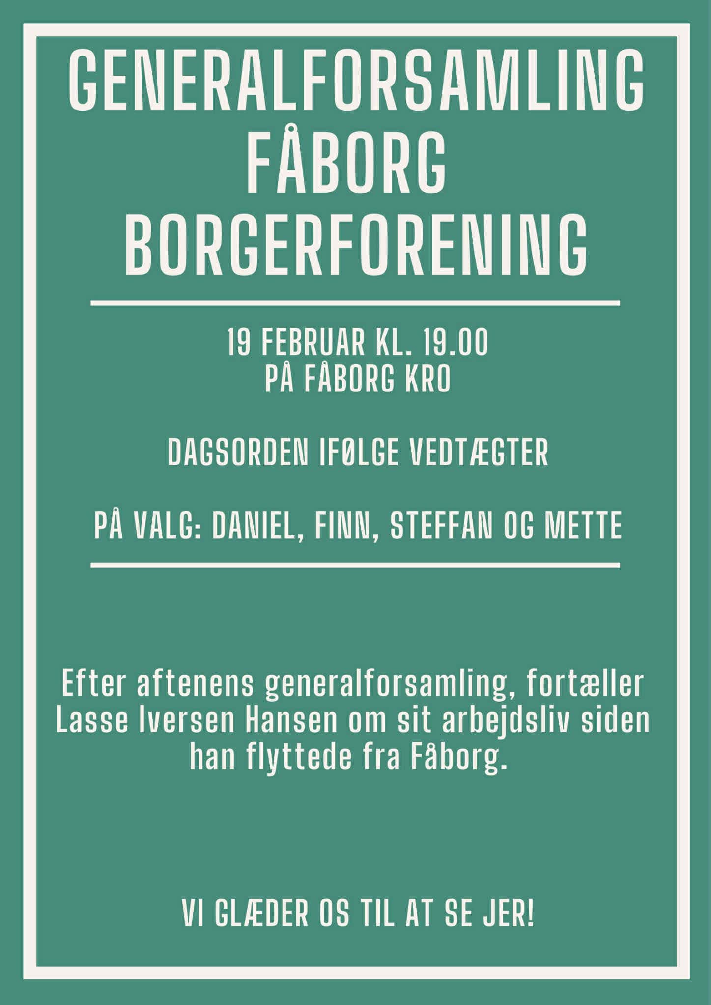 Fåborg borgerforening Generalforsamling 2026