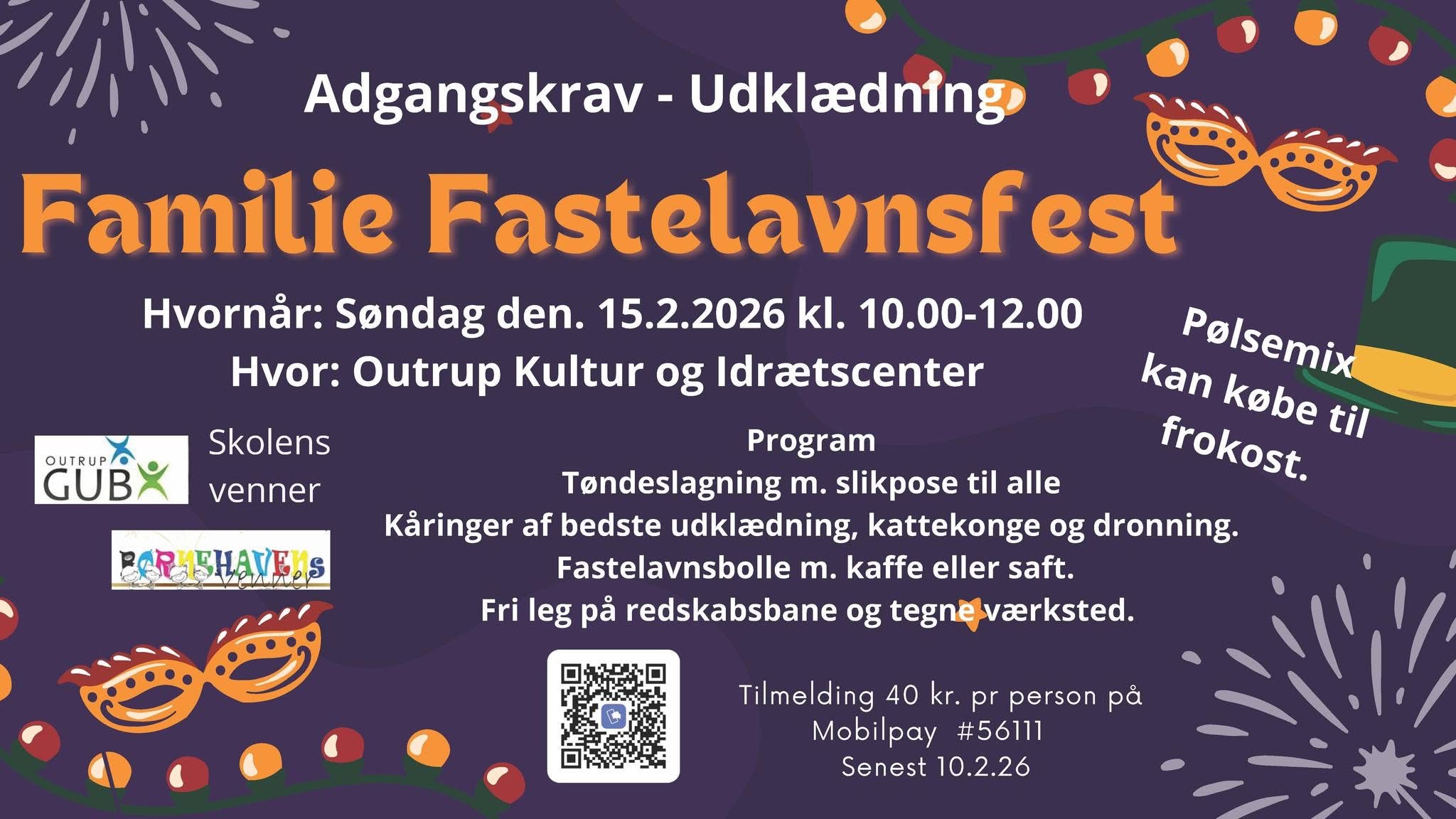 Familiefastelavn med tøndeslagning og leg