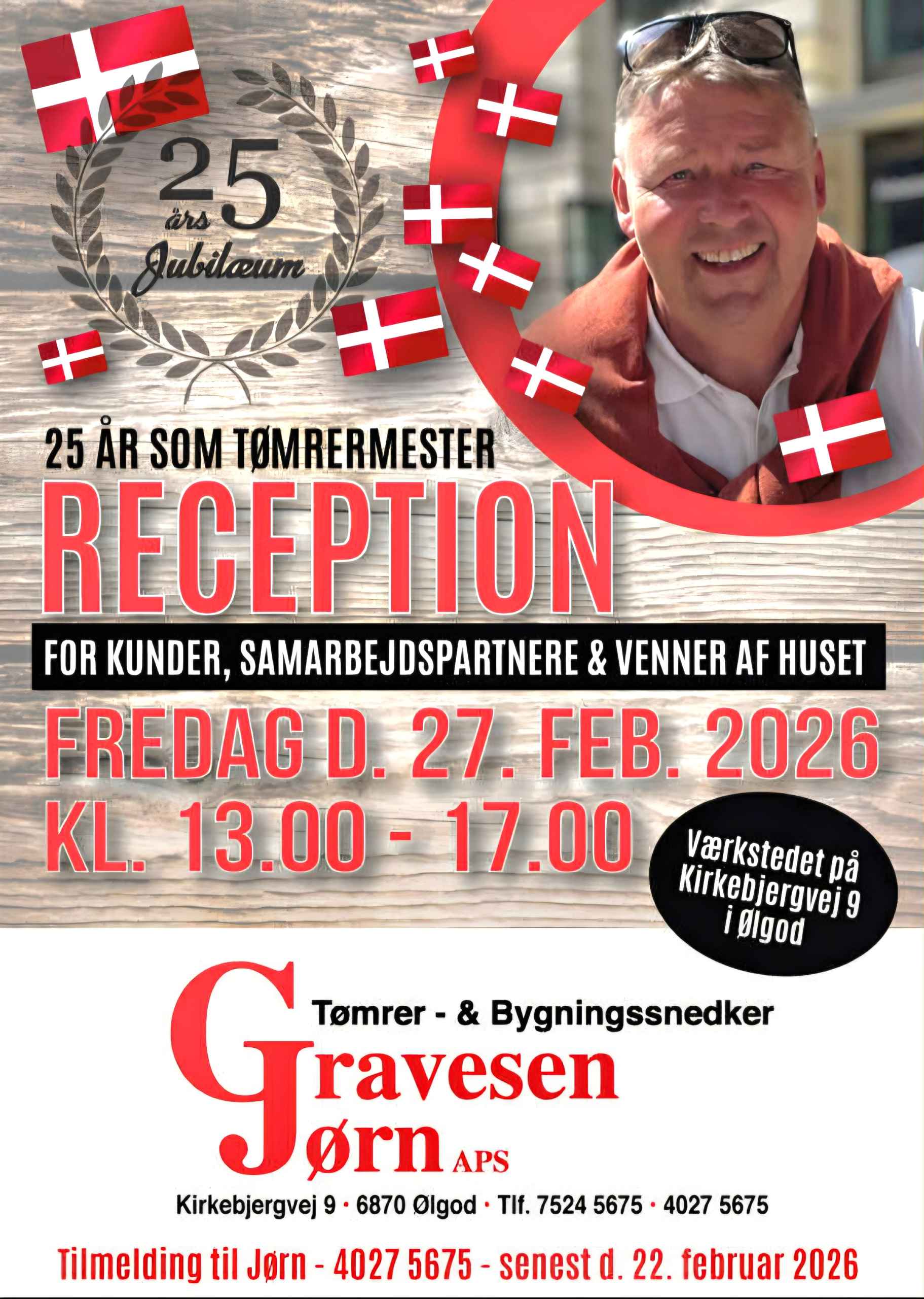 RECEPTION - 25 ÅR SOM TØMRERMESTER