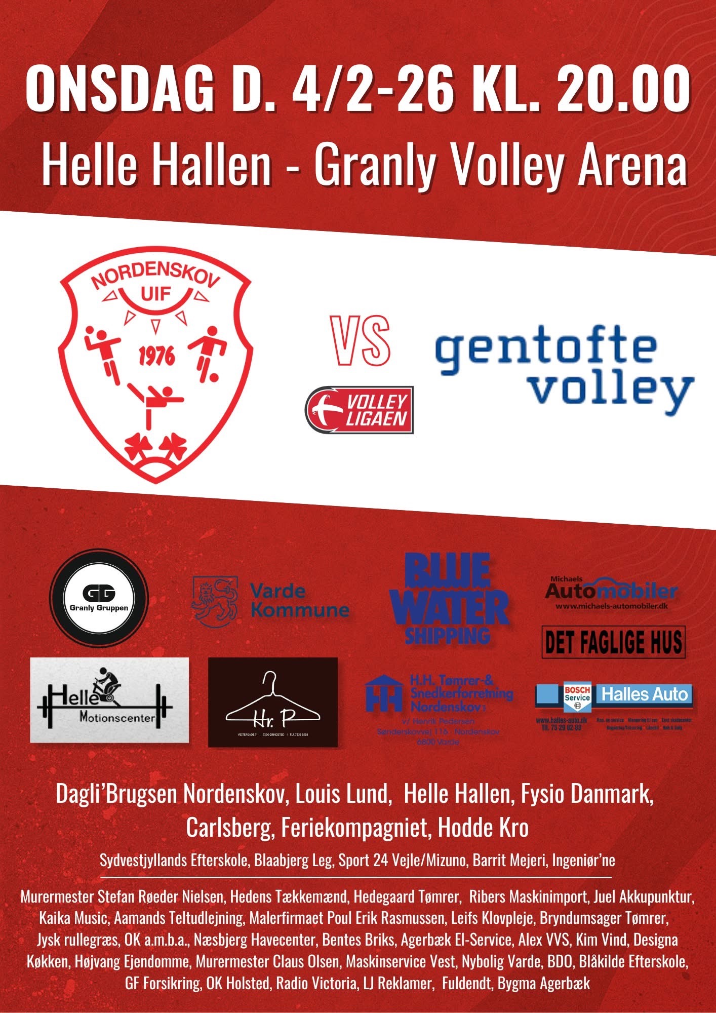 Nordenskov mod Gentofte i Volley Ligaen