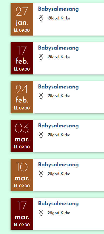 Babysalmesang i Ølgod Kirke