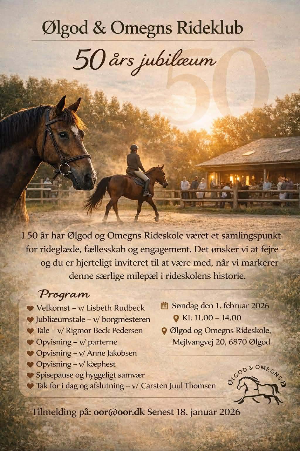 Ølgod & Omegns Rideklub 50 års jubilæum