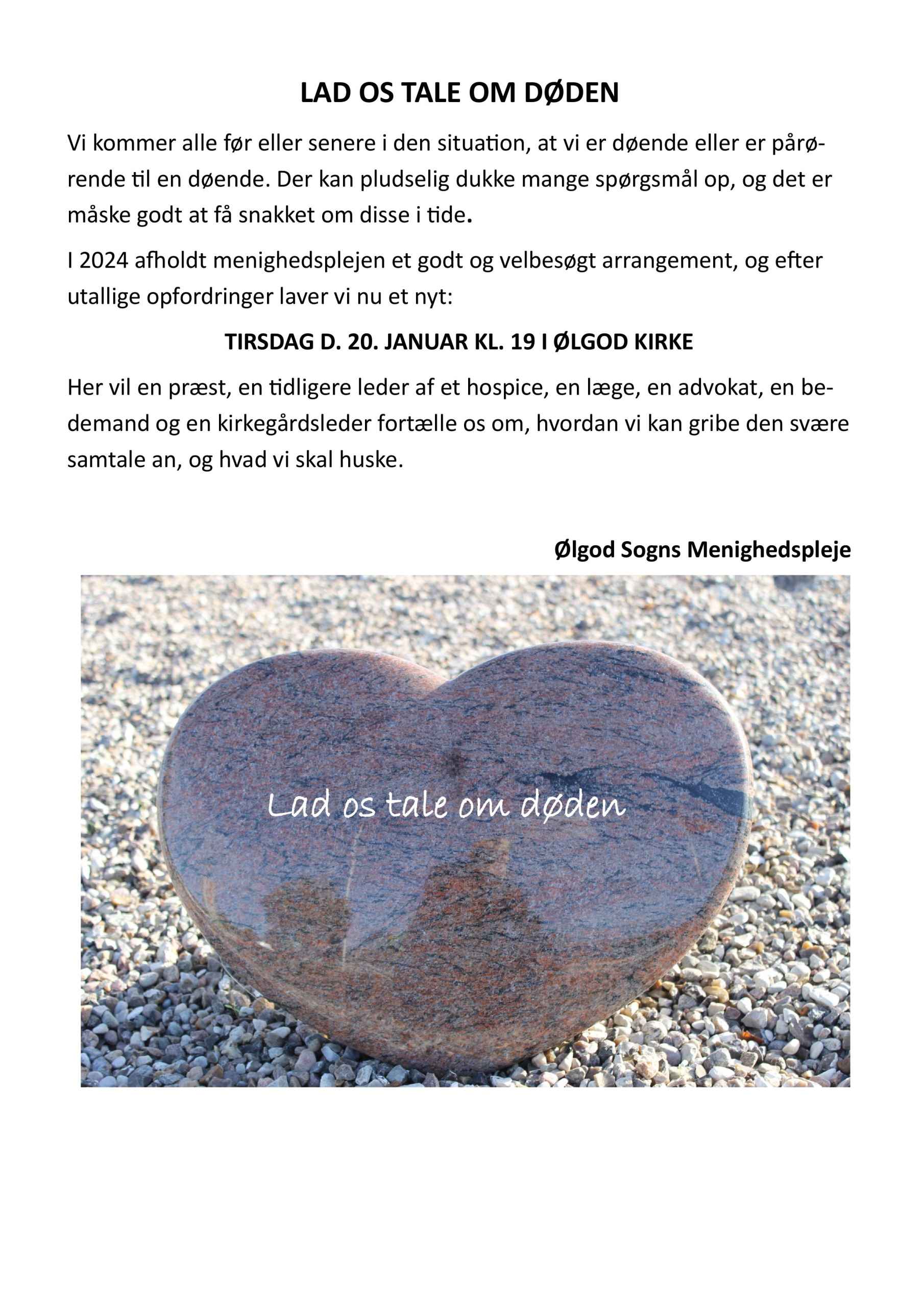 LAD OS TALE OM DØDEN