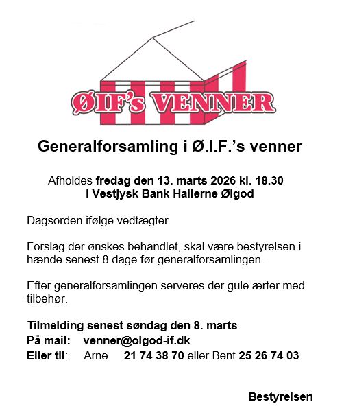 Generalforsamling ØIF's Venner