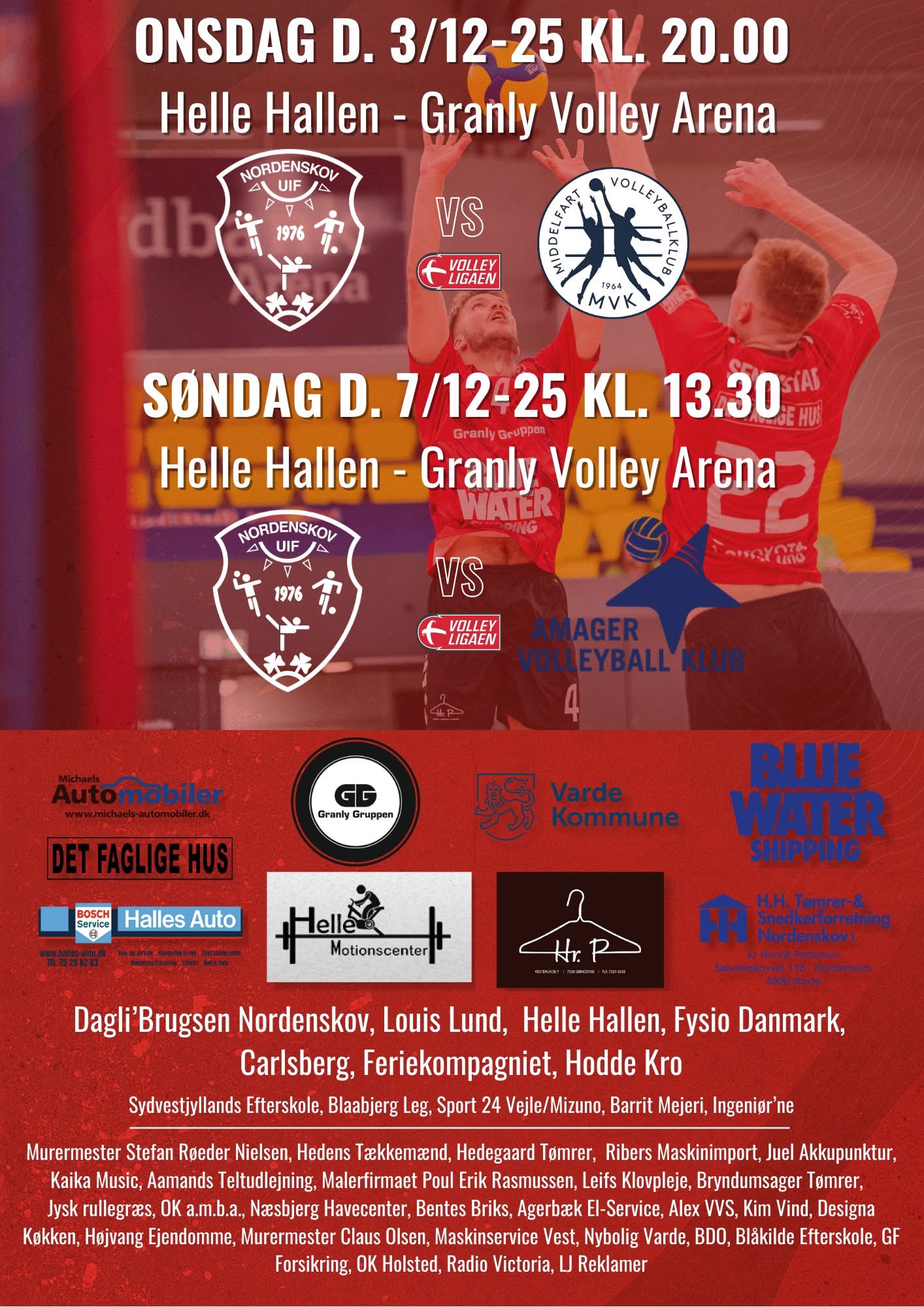 Topvolley i Helle Hallen december