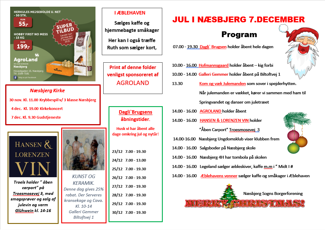 Jul i Næsbjerg den 7. december 2025
