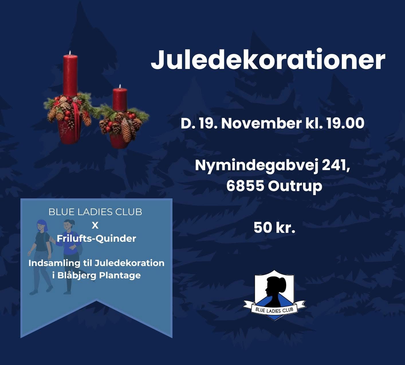 Lav juledekorationer med Blue Ladies