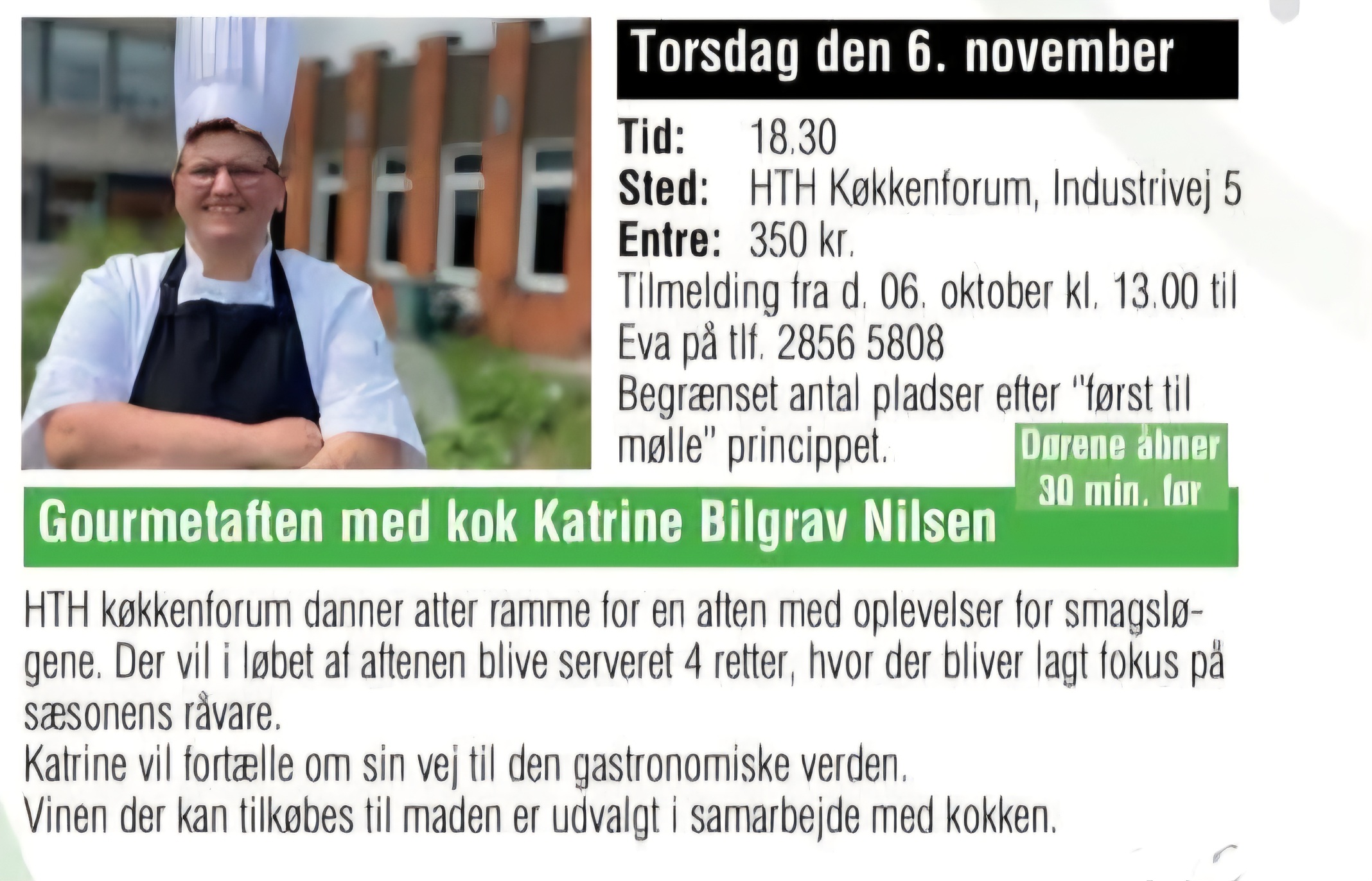Gourmetaften med kok Katrine Bilgrav Nielsen