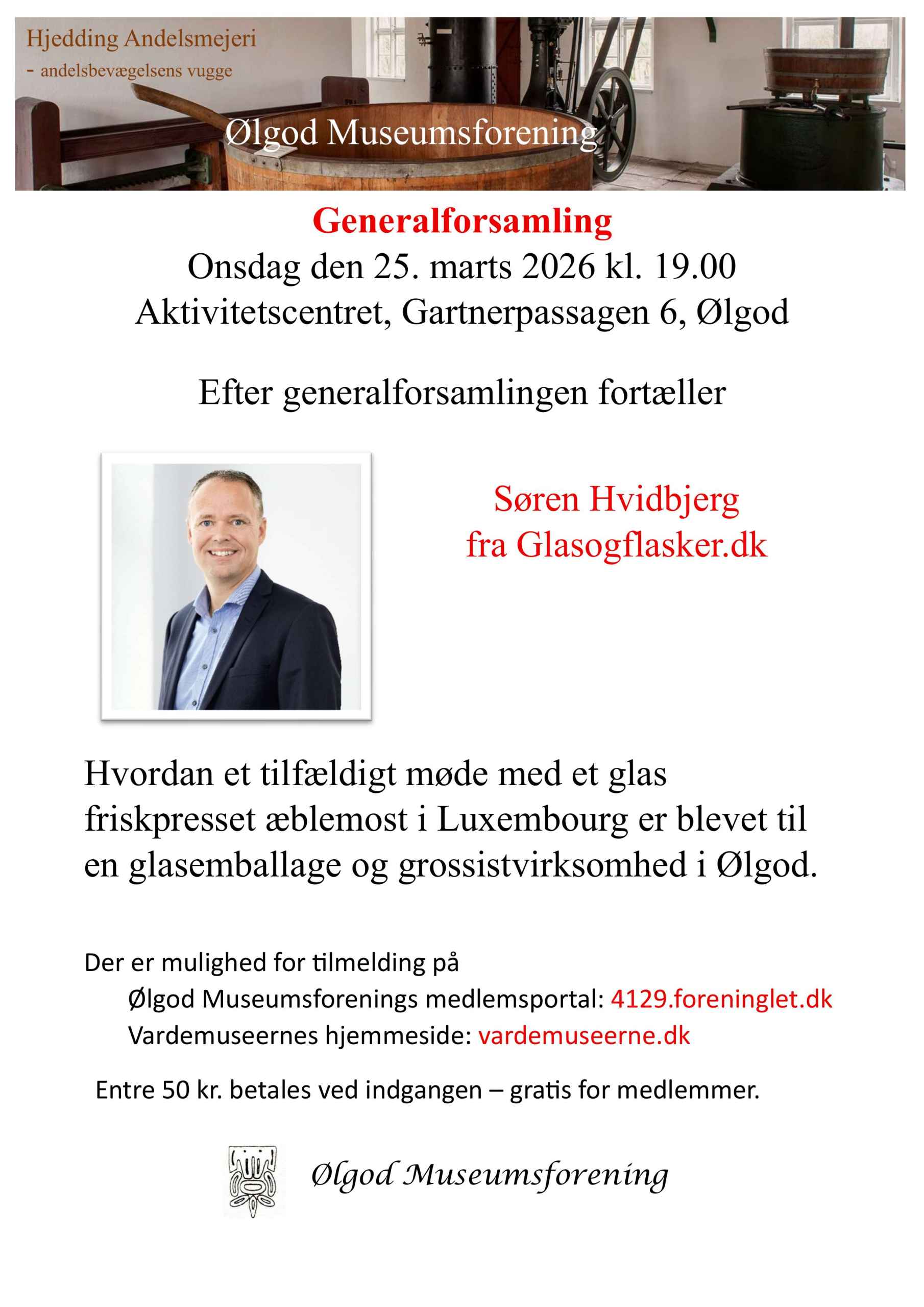 Generalforsamling i Ølgod Museumsforening og foredrag