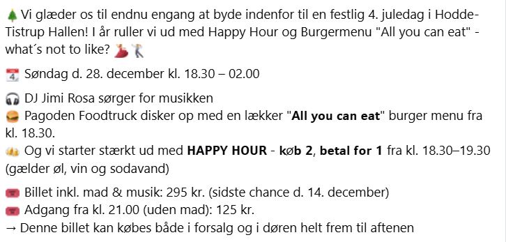Party 4. juledag