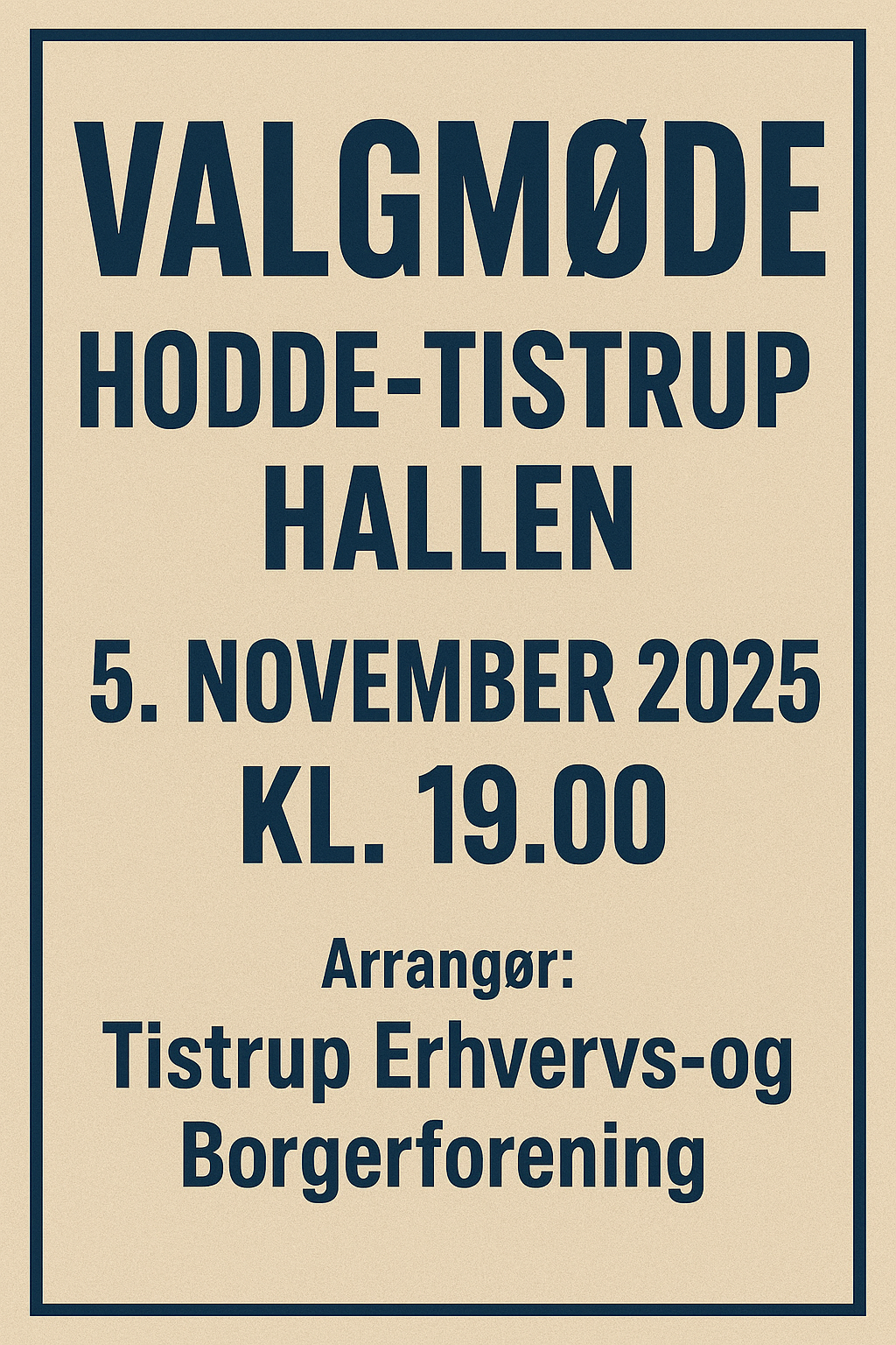 VALGMØDE HODDE-TISTRUP HALLEN