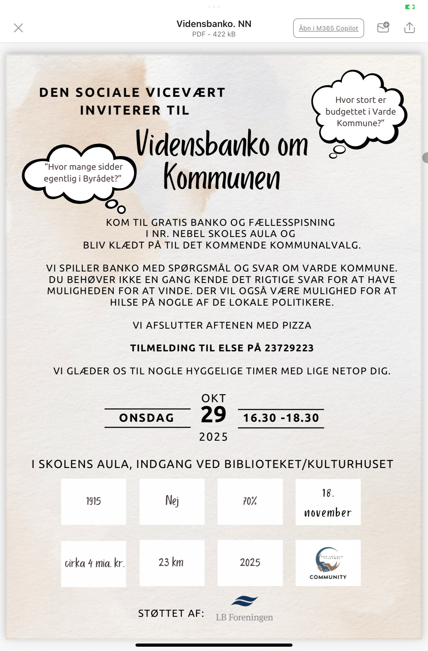 Videns Banko om kommunen