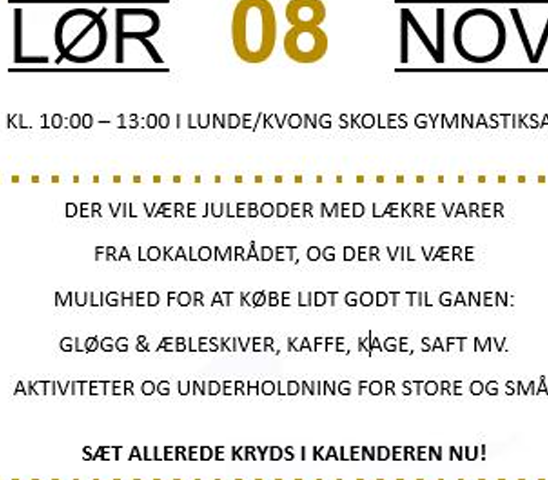 8 Nov: Julemarked Børnenes Venner