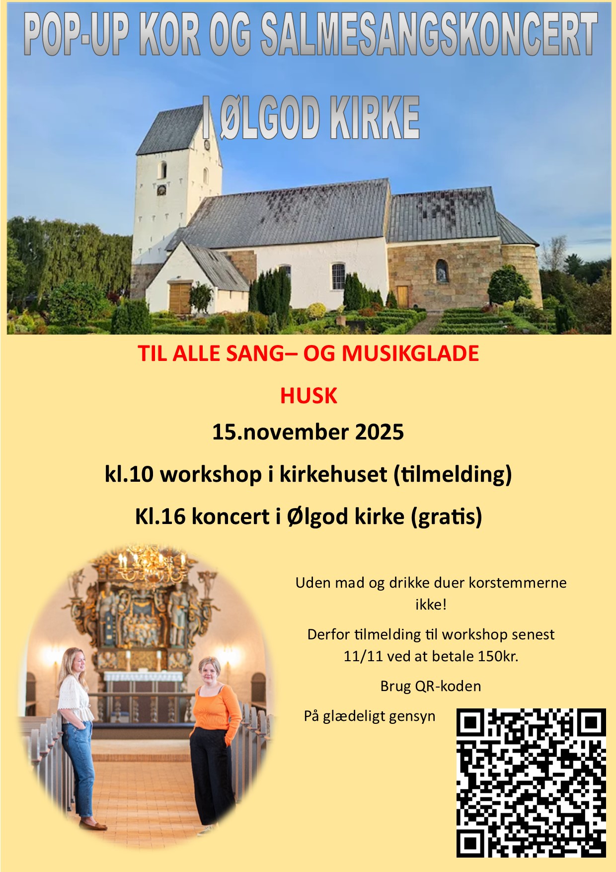 Pop-up kor og salmesang koncert