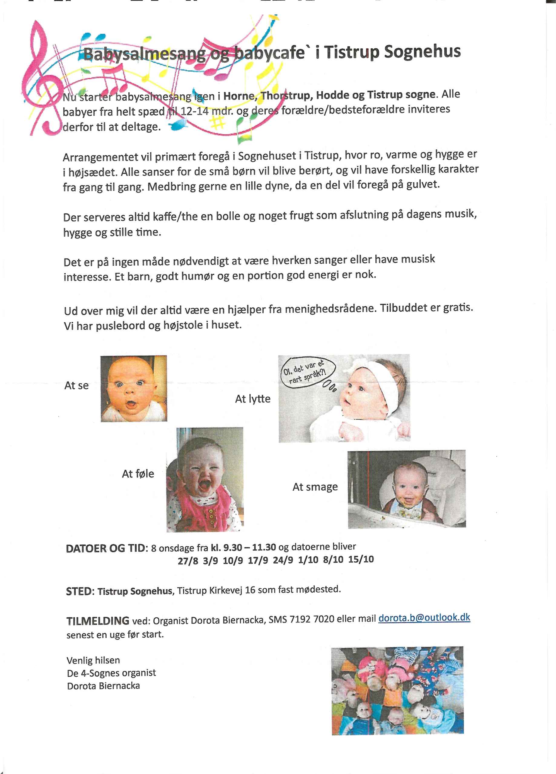 Babysalmesang og babycafe i Tistrup Sognehus