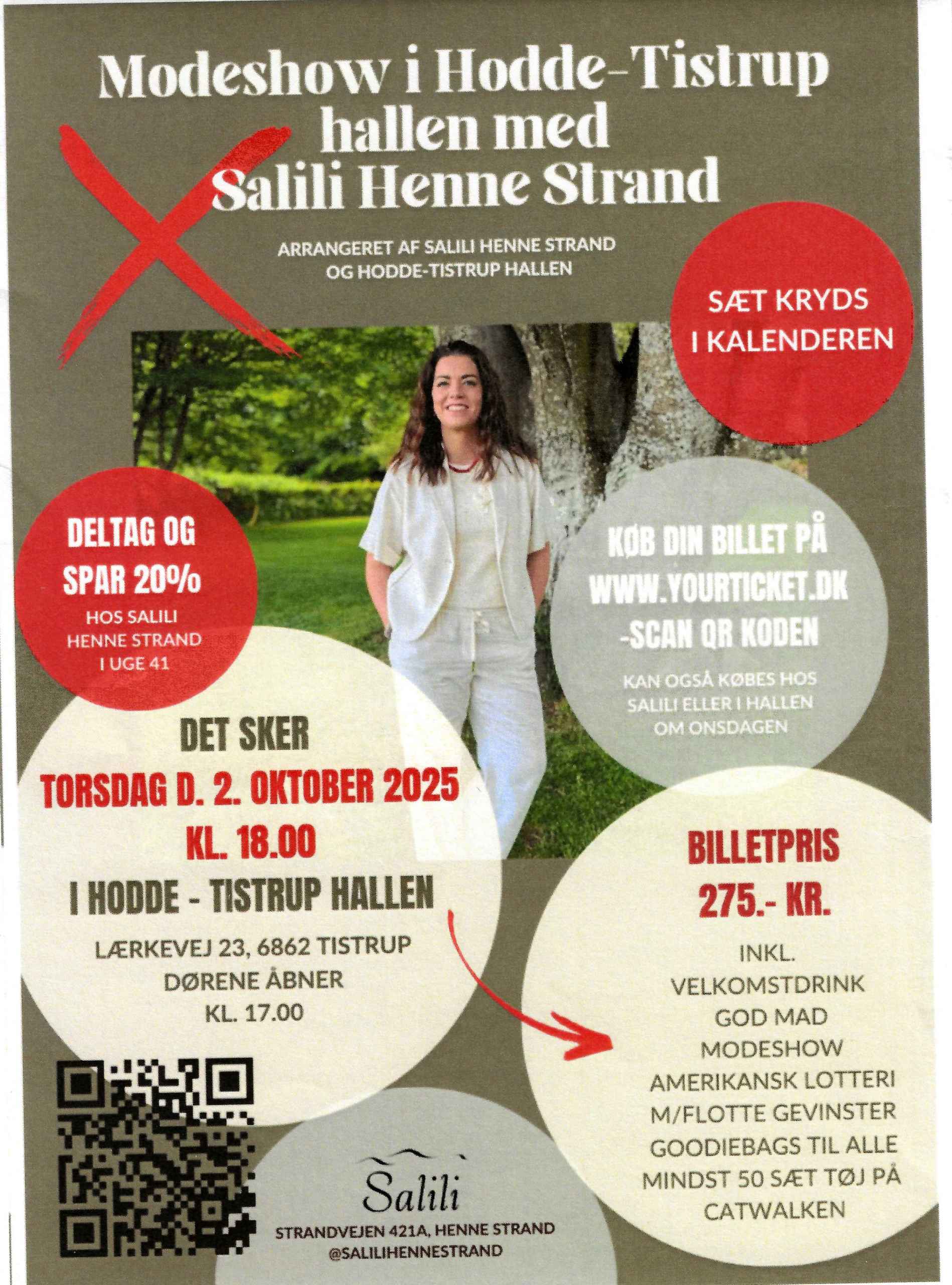 Kom til MODESHOW med Salili Henne Strand i Hodde - Tistrup Hallen!