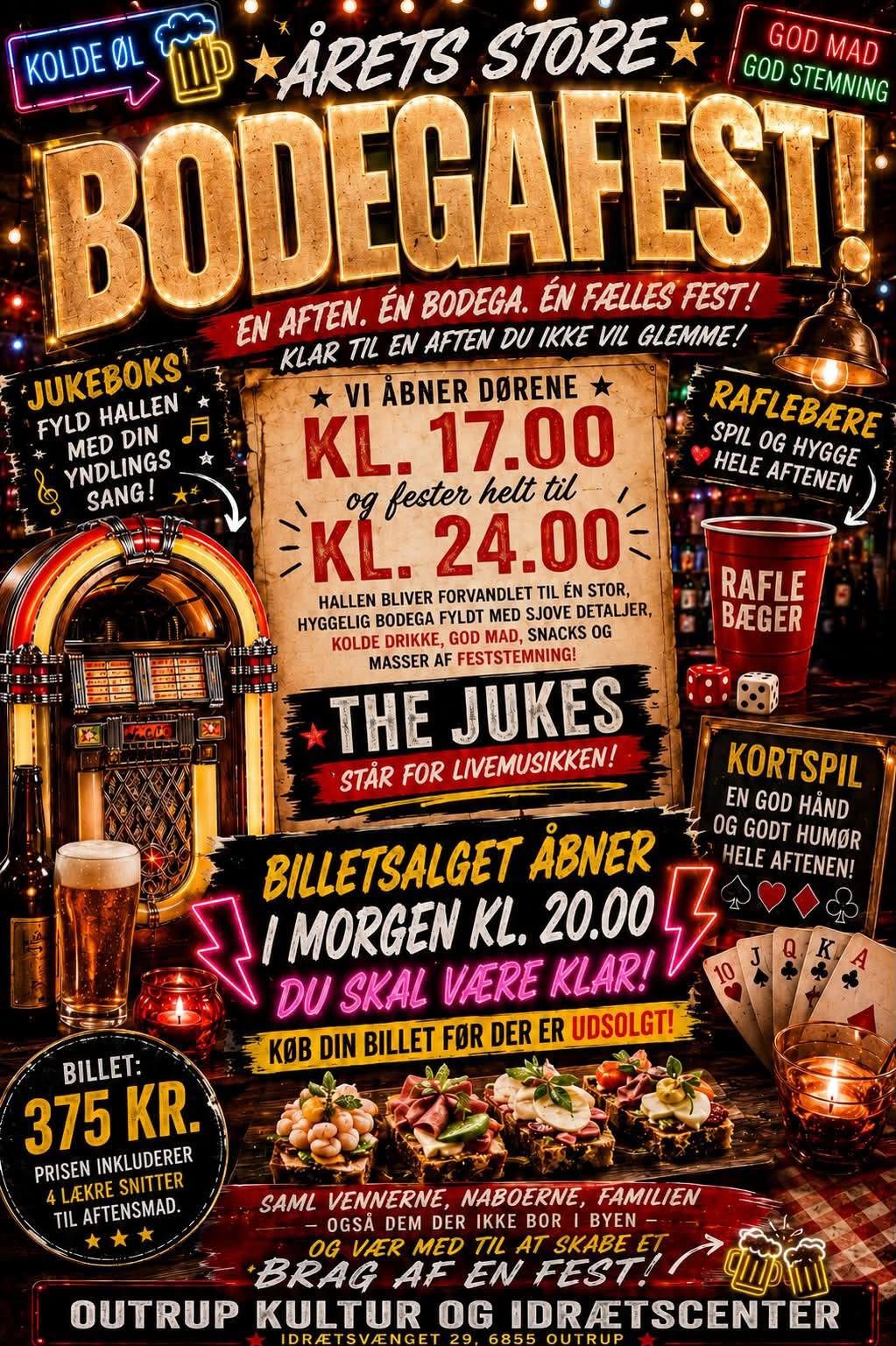 Hallen skåler op til fest