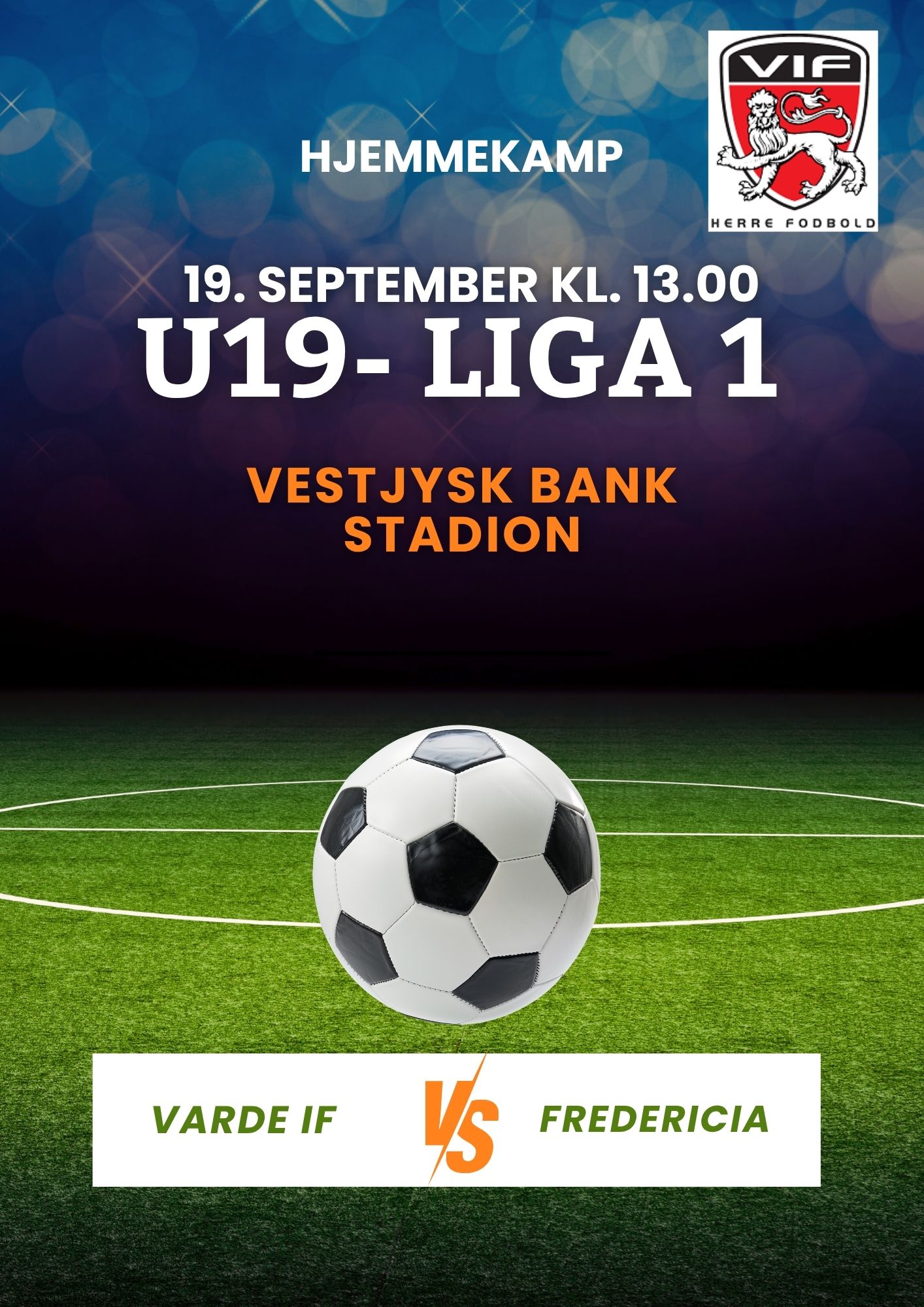U-19 liga 1 spiller hjemme